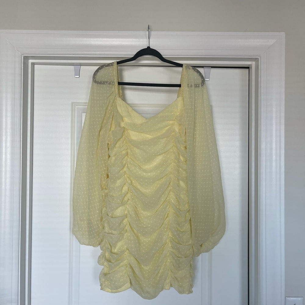 TWICE WORN asos design yellow cocktail dress